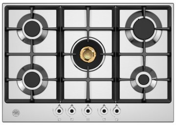 Bertazzoni P755CPROX piano cottura Acciaio inox Superficie piana 75 cm Gas 5 Fornello(i)