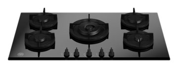 Bertazzoni P905CMODGNE piano cottura Nero Da incasso 90 cm Gas 5 Fornello(i)