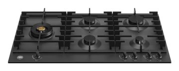 Bertazzoni P905LMODNE piano cottura Nero, Bianco Da incasso 90 cm Gas 5 Fornello(i)