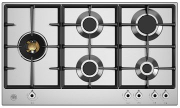 Bertazzoni P905LPROX piano cottura Acciaio inox Superficie piana 89 cm Gas 5 Fornello(i)