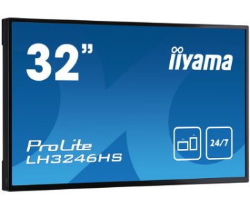 iiyama LH3246HS-B1 visualizzatore di messaggi Pannello piatto per segnaletica digitale 80 cm (31.5") LED 400 cd/m² Full HD Nero 24/7