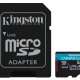 Kingston Technology Scheda microSDXC Canvas Go Plus 170R A2 U3 V30 da 512GB + adattatore 2