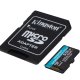Kingston Technology Scheda microSDXC Canvas Go Plus 170R A2 U3 V30 da 512GB + adattatore 3