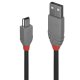 Lindy 36722 cavo USB 1 m USB 2.0 USB A Mini-USB B Nero, Grigio 2