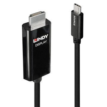 Lindy 43262 cavo e adattatore video 2 m USB tipo-C HDMI tipo A (Standard) Nero