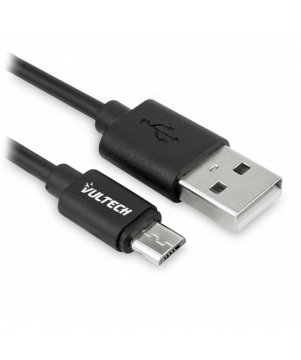 Vultech SM-T31BK cavo USB 1 m USB 2.0 USB A Micro-USB B Nero, Argento