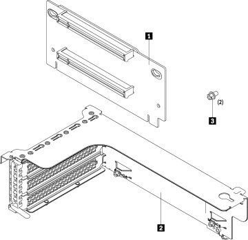 Lenovo ThinkSystem SR550/SR590/SR650 x16/x8 PCIe FH Riser 1 Kit Kit di montaggio