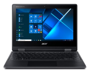 Acer TravelMate Spin B3 NX.VN8ET.00A laptop Intel® Celeron® N N4020 Ibrido (2 in 1) 29,5 cm (11.6") Touch screen HD 4 GB DDR4-SDRAM 64 GB Flash Wi-Fi 5 (802.11ac) Windows 10 Pro Education Nero