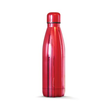 Steel Bottle Chome - RED ORO