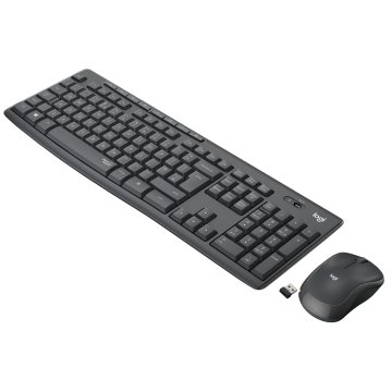 Logitech MK295 Kit Mouse e Tastiera Wireless – Tecnologia SilentTouch, Tastierino Numerico, Tasti Scelta Rapida, Tracciamento Ottico Avanzato, Ricevitore USB Nano, Senza Lag, Meno 90% di Rumore