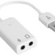 Empire Media USB-135 USB Type-A 3.5mm Stereo Jack Output, 3.5mm Mic Jack Input Bianco 2