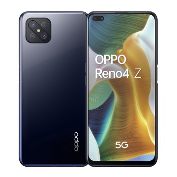 OPPO Reno Reno4 Z Smartphone 5G, 184g, Display 6.57" FHD+ LCD, 4 Fotocamere 48MP, RAM 8GB + ROM 128GB non Espandibile, Batteria 4000mAh, Ricarica Rapida, Dual Sim, [Versione Italiana], Ink Nero