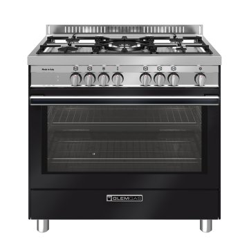 Glem Gas ST965MBK cucina Elettrico Nero, Antracite, Acciaio inox A+