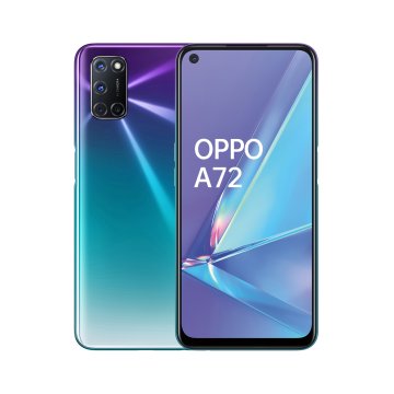 OPPO A72 Smartphone , Display 6.5'' LCD, 4, Fotocamere,128GB Espandibili, RAM 4GB, Batteria 5000mAh, Dual Sim, 2020 [Versione italiana], Aurora purple