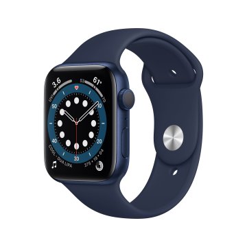 Apple Watch Serie 6 GPS, 44mm in alluminio azzurro con cinturino Sport Deep navy