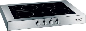 Hotpoint XBC 901 K/HA piano cottura Nero, Argento Superficie piana Alogeno 4 Fornello(i)