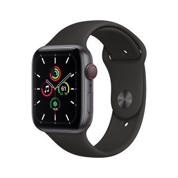 Apple Watch SE GPS + Cellular, 44mm in alluminio grigio siderale con cinturino Sport Nero