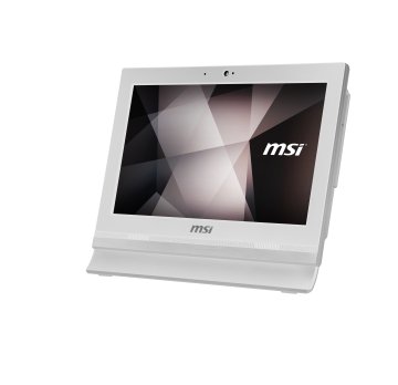 MSI Pro 16T 10M-002XEU Intel® Celeron® 5205U 39,6 cm (15.6") 1366 x 768 Pixel Touch screen PC All-in-one 4 GB DDR4-SDRAM 256 GB SSD Wi-Fi 5 (802.11ac) Bianco