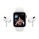 Apple Watch Nike Series 6 GPS, 40mm in alluminio argento con cinturino Sport Nike Platino/Nero 9