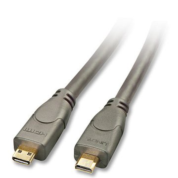 Lindy HDMI Micro-D - HDMI Micro-D, 3m cavo HDMI HDMI tipo D (Micro) Nero