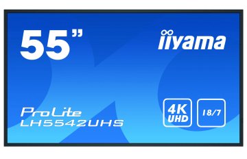iiyama LH5542UHS-B1 visualizzatore di messaggi Pannello piatto per segnaletica digitale 138,7 cm (54.6") IPS 500 cd/m² 4K Ultra HD Nero Processore integrato Android 8.0 18/7