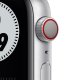 Apple Watch Nike Series 6 GPS + Cellular, 44mm in alluminio argento con cinturino Sport Nike Platino/Nero 3