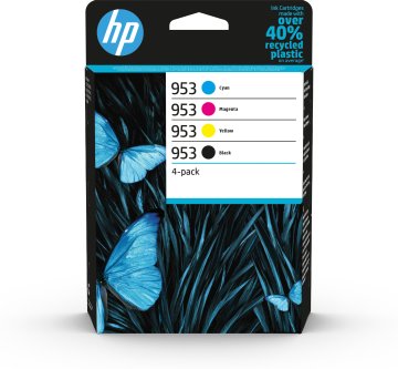 HP Confezione da 4 cartucce di inchiostro nero, ciano, magenta, giallo originali 953