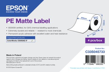 Epson PE Matte Label - Continuous Roll: 203mm x 55m