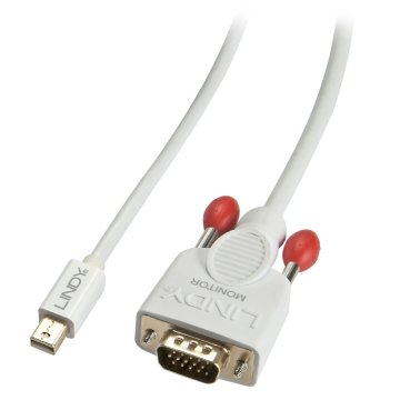 Lindy 41967 cavo e adattatore video 2 m VGA (D-Sub) DisplayPort Bianco