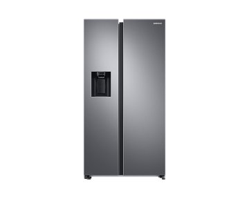 Samsung RS68A8821S9 frigorifero Side by Side Serie 8000 Libera installazione con congelatore 609 L con dispenser acqua e ghiaccio con allaccio idrico Classe E, Inox