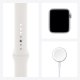 Apple Watch SE GPS, 40mm in alluminio argento con cinturino Sport Bianco 9