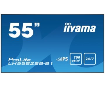 iiyama LH5582SB-B1 visualizzatore di messaggi Pannello piatto per segnaletica digitale 138,7 cm (54.6") LED 700 cd/m² Full HD Nero 24/7