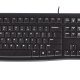 Logitech K120 Corded Keyboard tastiera USB AZERTY Francese Nero 2