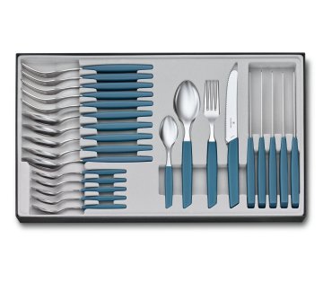 Victorinox Swiss Modern set di posate 24 pz Blu