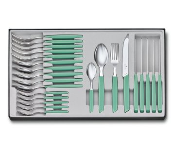 Victorinox Swiss Modern set di posate 24 pz Verde, Colore menta