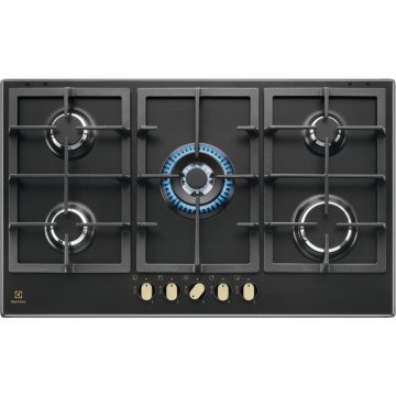 Electrolux KGS9536RN Nero Da incasso 87 cm Gas 5 Fornello(i)