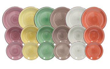 Tognana Porcellane LS17018M072 servizio da tavola 18 pz Ceramica Multicolore