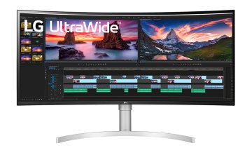 LG 38WN95C-W Monitor PC 96,5 cm (38") 3840 x 1600 Pixel UltraWide Quad HD Nero, Argento, Bianco