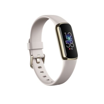 Fitbit Luxe AMOLED Braccialetto per rilevamento di attività Oro, Bianco