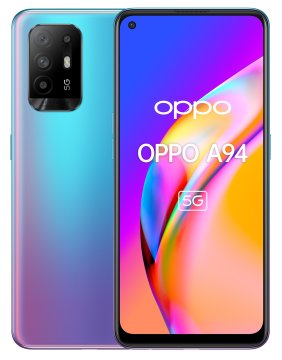 OPPO A94 5G A94 Smartphone 5G, 173g, Display 6.43" FHD+ AMOLED, 4 Fotocamere 48MP, RAM 8GB ESPANDIBILE FINO A 13GB+ROM 128GB, Batteria 4310mAh, Ricarica VOOC 30W, Dual Sim, [Versione Italiana], Cosmo 