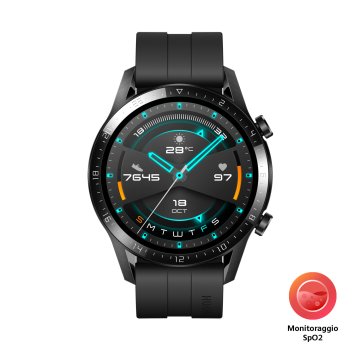 Huawei WATCH GT 2 3,53 cm (1.39") AMOLED 46 mm Digitale 454 x 454 Pixel Touch screen Nero GPS (satellitare)