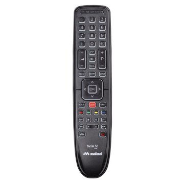 Meliconi Facile 5.1 LED telecomando IR Wireless DTT, DVD/Blu-ray, SAT, TV Pulsanti