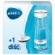Brita Bottiglia filtrante per acqua bianca (1.3l) incl. 1 x filtro MicroDisc - adatta alla porta del frigorifero con Memo digitale 2
