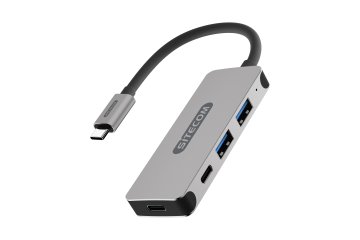 Sitecom CN-384 hub di interfaccia USB 3.2 Gen 1 (3.1 Gen 1) Type-C 5000 Mbit/s Alluminio, Nero