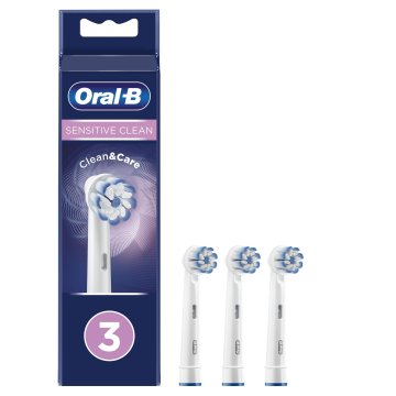 Oral-B Sensitive Clean Testine Di Ricambio, Confezione Da 3 Pezzi