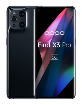 OPPO Find X3 Pro Smartphone 5G, Qualcomm 888, Display 6.7''QHD+AMOLED 120Hz, 4 Fotocamere 2*50MP, RAM 12GB+ROM 256GB, 4500mAh, WiFi6, Dual Sim, [Versione Italiana], Colore Glossy Nero