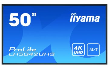 iiyama LH5042UHS-B3 visualizzatore di messaggi Pannello A digitale 125,7 cm (49.5") VA 500 cd/m² 4K Ultra HD Nero Android 8.0 18/7