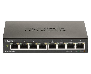 D-Link DGS-1100-08V2 Gestito L2 Gigabit Ethernet (10/100/1000) Nero