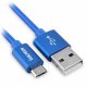 Vultech SM-N31BL cavo USB 1 m USB 2.0 USB A Micro-USB B Blu, Argento 2