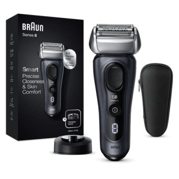 Braun Series 8 8413s Rasoio Elettrico Barba, Testina Con Rifinitore Di Precisione 3+1, Tecnologia Sonica E Adattamento Della Testina Di 40°, Wet&Dry